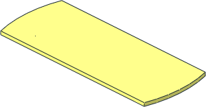 Tile  8 x 20 x  0.667 with Curved Ends