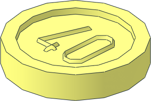 Minifig Coin with "40" Sans-serif Type