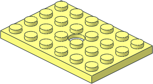 Plate  4 x  6 with Hole