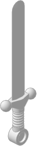~_Minifig Sword Greatsword Chrome Silver (Obsolete) ~_Minifig Sword Greatsword Chrome Silver (Obsolete)