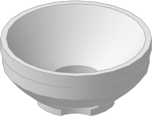 ~_Electric Light Reflector Round  2 x  2 x  0.667 Chrome Silver (Obsolete)