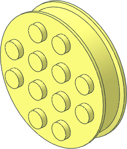 Wheel Rim  8 x 35 with 12 Studs with Axle (Complete)