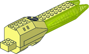 Electric Light & Sound Insectoid Tail  4 x 20 x  4.333 with Battery Cover and Trans-Neon-Green Prisms Electric Light & Sound Insectoid Tail  4 x 20 x  4.333 with Battery Cover and Trans-Neon-Green Prisms