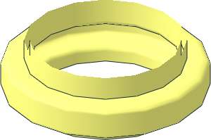 ~Technic Ribbed Hose End Segment