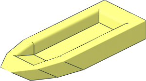 Boat Hull Unitary 22 x 8 x 2.333 Base Boat Hull Unitary 22 x 8 x 2.333 Base