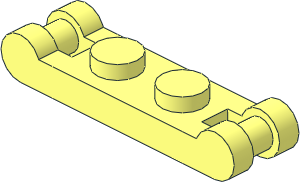 Plate  1 x  2 with Handles on Opposite Ends