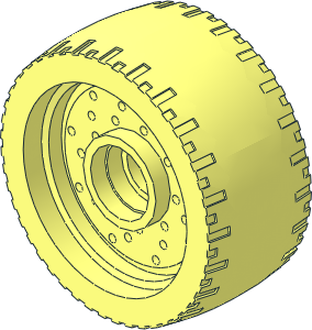 ~Wheel 11 x 24 with Integral Rubber Tyre