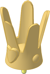 Belville Crown Small with Chrome Gold Pattern