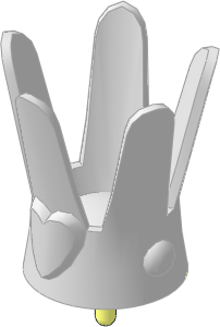 Belville Crown Small with Chrome Silver Pattern