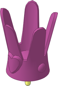 Belville Crown Small with Chrome Pink Pattern