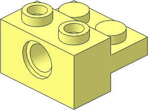 Technic Brick  1 x  2 with Plate  1 x  2