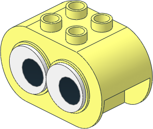 Duplo Brick 2 x 4 x 2 with Rounded Ends with Movable Eyes with Black Pupil Pattern Duplo Brick 2 x 4 x 2 with Rounded Ends with Movable Eyes with Black Pupil Pattern