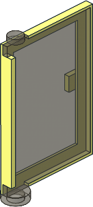 Door  1 x  4 x  5 Right with Trans Brown Glass