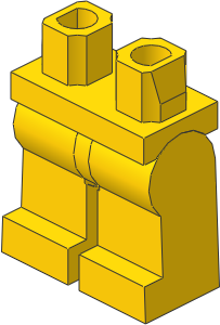 ~_Minifig Hips and Legs (Complete) Yellow (Obsolete)