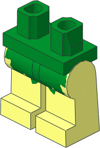 ~Minifig Hips and Legs with Grass Skirt Pattern (Obsolete) ~Minifig Hips and Legs with Grass Skirt Pattern (Obsolete)