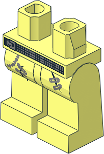 ~Minifig Hips and Legs with Studded Belt and Safety Pins Pattern (Obsolete) ~Minifig Hips and Legs with Studded Belt and Safety Pins Pattern (Obsolete)