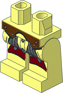 ~Minifig Hips and Legs with LOTR Leather Armour Pattern (Obsolete)