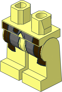 ~Minifig Hips and Legs with LOTR Coat, Shirttails and Belt Pattern (Obsolete)