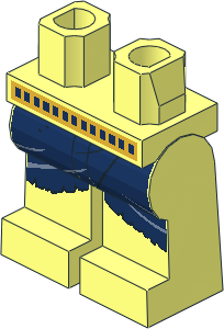 ~Minifig Hips and Legs with DarkBlue Loincloth Pattern (Obsolete) ~Minifig Hips and Legs with DarkBlue Loincloth Pattern (Obsolete)