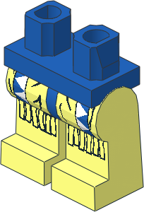 ~Minifig Hips and Legs with Blue/White Triangles, Fringe Pattern (Obsolete) ~Minifig Hips and Legs with Blue/White Triangles, Fringe Pattern (Obsolete)