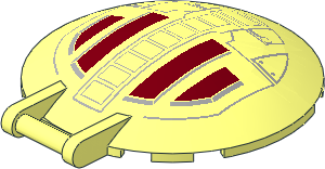 Dish 6 x 6 Inverted - No Studs with Handle with TIE Fighter Hatch Pattern Dish 6 x 6 Inverted - No Studs with Handle with TIE Fighter Hatch Pattern