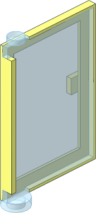 ~Door  1 x  4 x  5 Right with Smoke Glass (Obsolete)