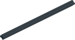 ~_Technic Axle 10 Threaded Black (Obsolete)