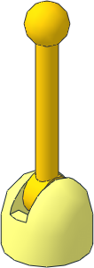 Hinge Control Stick Base with Yellow Control Stick Hinge Control Stick Base with Yellow Control Stick