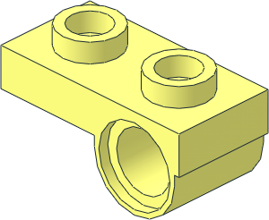 Plate  1 x  2 with Offset Peghole on Underside