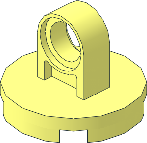 Tile  2 x  2 Round with Technic Half Beam