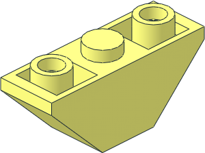 Slope Brick 45  3 x  1 Inverted Double with Inner Stopper Rings