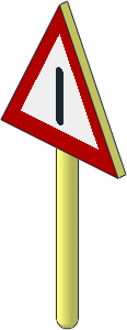 ~Roadsign Old with Generic Warning Pattern (Obsolete)