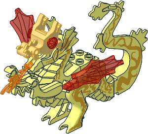 Animal Dragon Oriental w. Chr.Gold Head and Tr.Red Wings (Comp.) Animal Dragon Oriental w. Chr.Gold Head and Tr.Red Wings (Comp.)