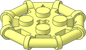 Plate  2 x  2 with Rod Frame Octagonal Reinforced