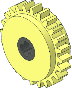 Technic Gear 24 Tooth Clutch with Dark Grey Centre