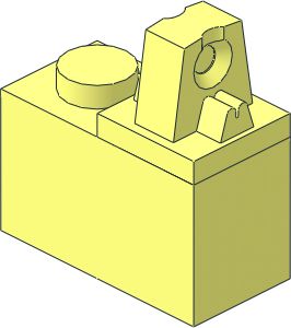 Hinge Brick  1 x  2 Locking with Single Finger On Top