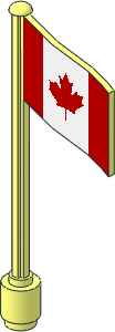 Flag on Flagpole Type 4 with Canada Pattern Flag on Flagpole Type 4 with Canada Pattern