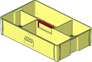 Container Storage Box 24 x 40 with Red Handle and LEGO Logo Closed "O" Pattern