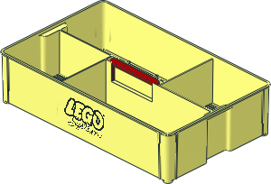 Container Storage Box 24 x 40 with Red Handle and LEGO System Logo Pattern