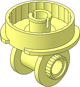 Technic Rotation Joint Disk with Pin and  2 Perpendicular Click Rotation Ring Sockets