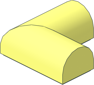 Brick  2 x  2 x  0.667 Corner with Curved Top