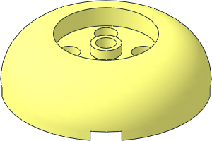Brick 4 x 4 x 1 Round with Rounded Top and Round 2 x 2 x 0.667 Cutout Brick 4 x 4 x 1 Round with Rounded Top and Round 2 x 2 x 0.667 Cutout