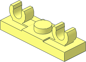 Plate  1 x  3 with  2 Clips on Top (Thick C-Clip)