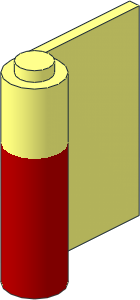 Door  1 x  3 x  3 Right with Vertical Handle and Red Lower Section Pattern