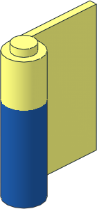 Door  1 x  3 x  3 Right with Vertical Handle and Blue Lower Section Pattern