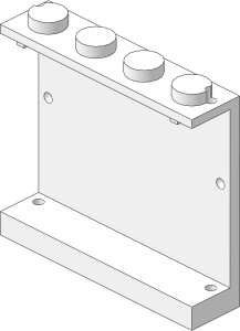 ~_Panel  1 x  4 x  3 with Red Cross Pattern (Obsolete)