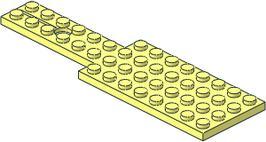 Car Base  4 x 14 with Hole and Steering Gear Slot