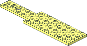 Car Base  4 x 16 with Hole and Steering Gear Slot