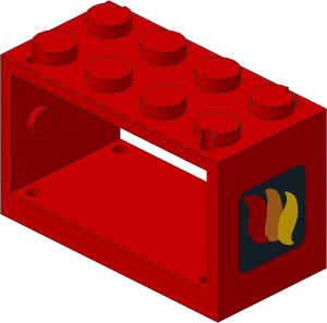 ~_Hose Reel  2 x  4 x  2 Holder with Fire Logo Pattern [4] (Obsolete)