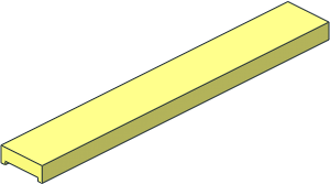 Train Level Crossing Centre Rail Cap Insert Train Level Crossing Centre Rail Cap Insert